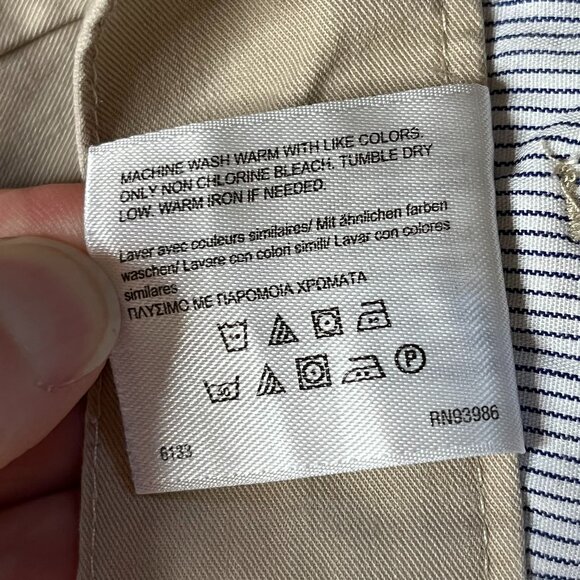 Brooks Brothers 346 Men's Chinos Pants 40x31.5 Flat Front Beige Khaki Cotton - Picture 7 of 10